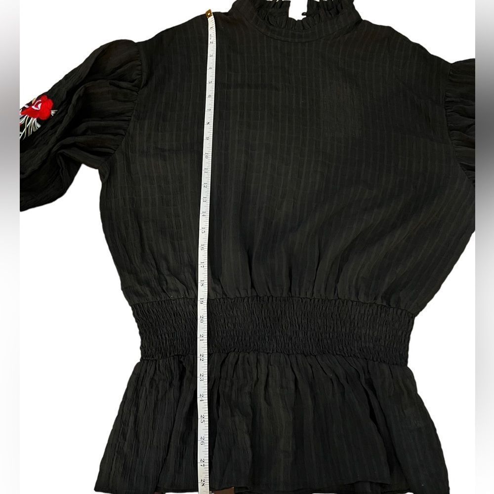 Black gauze blouse - Picture 5 of 8